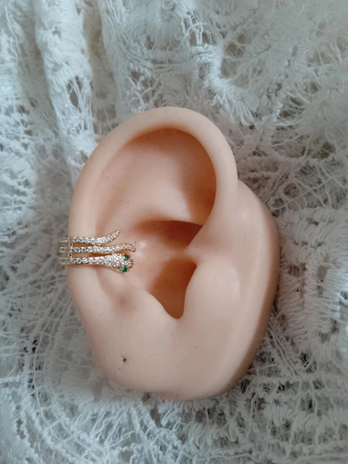 Clip oreille serpent doré